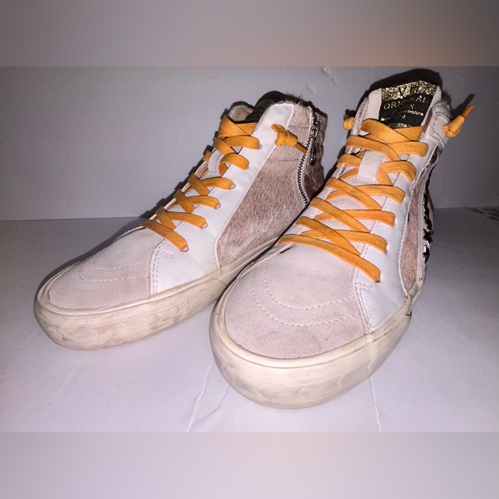 Vintage Havanas Goldie High Top Sneakers - Rose Gold like new!